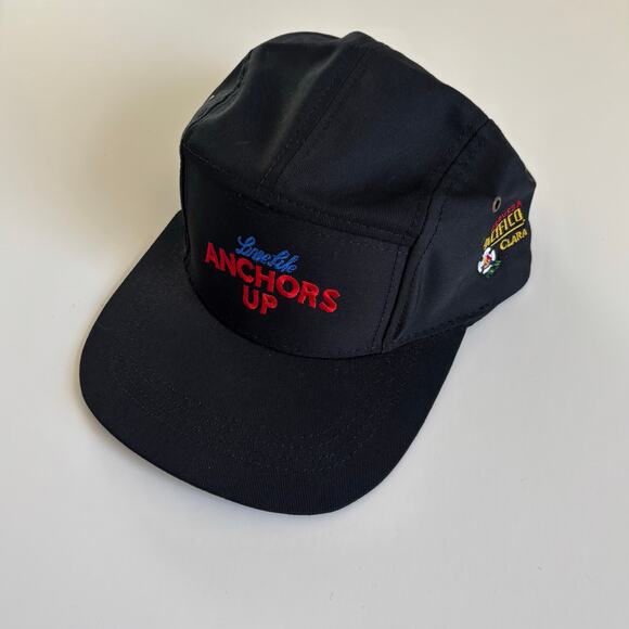 Pacifico Live Life Anchors Up Black Hat Adjustable Unisex One Size Cap - Picture 7 of 7